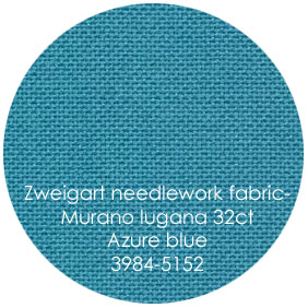 32 ct. Azure Blue (5152) Lugana - Murano from Zweigart 